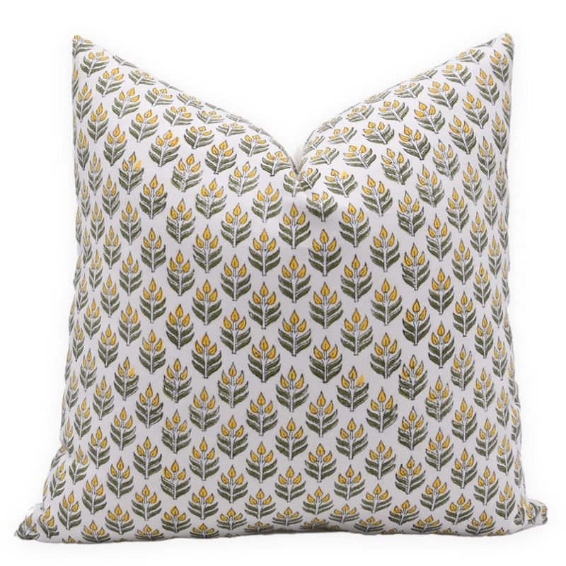 Housse de coussin en coton imprimé à la main boho home accent housse de coussin à imprimé floral traditionnel , 14 po x 14 po