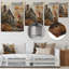 Gris, rouge, automne, jardin, gnome - impression d'art mural gnome-41614663-41614665