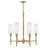 Fenwick Six-Light Chandelier w/ Natural Paper Shades-94486990