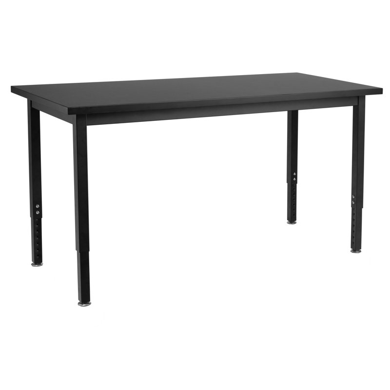 Table scientifique à hauteur ajustable, H 37,25 po x L 48 po x l 24 po, Phénolique