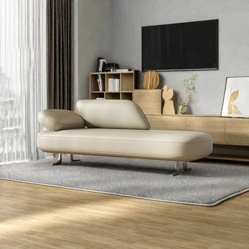 Fauteuil inclinable ergonomique à haute densité, Orienté à gauche (vu de face), Beige