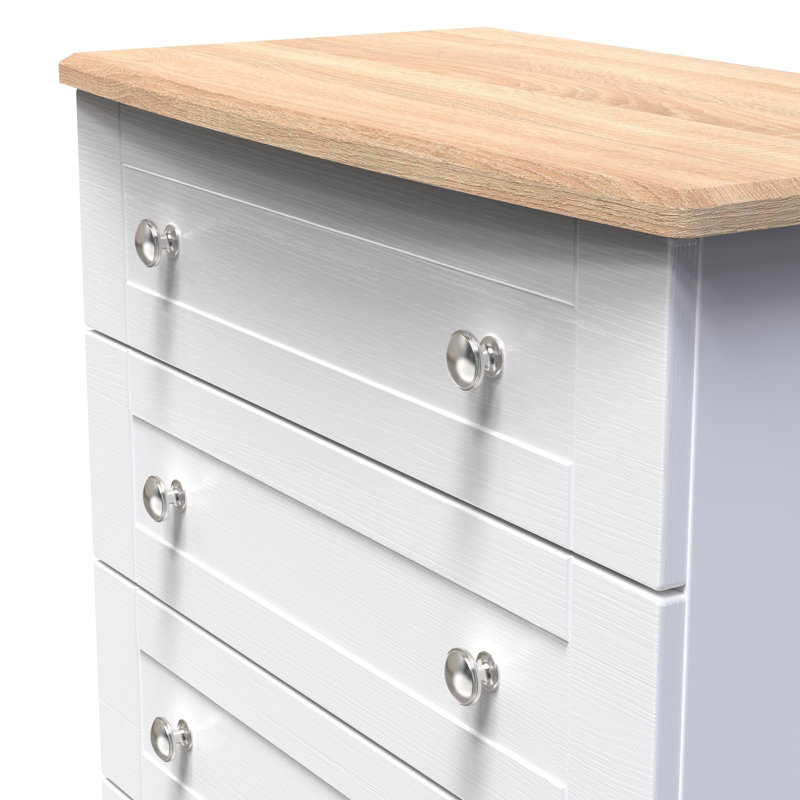 77 cm W Chest of 4 Drawers, White