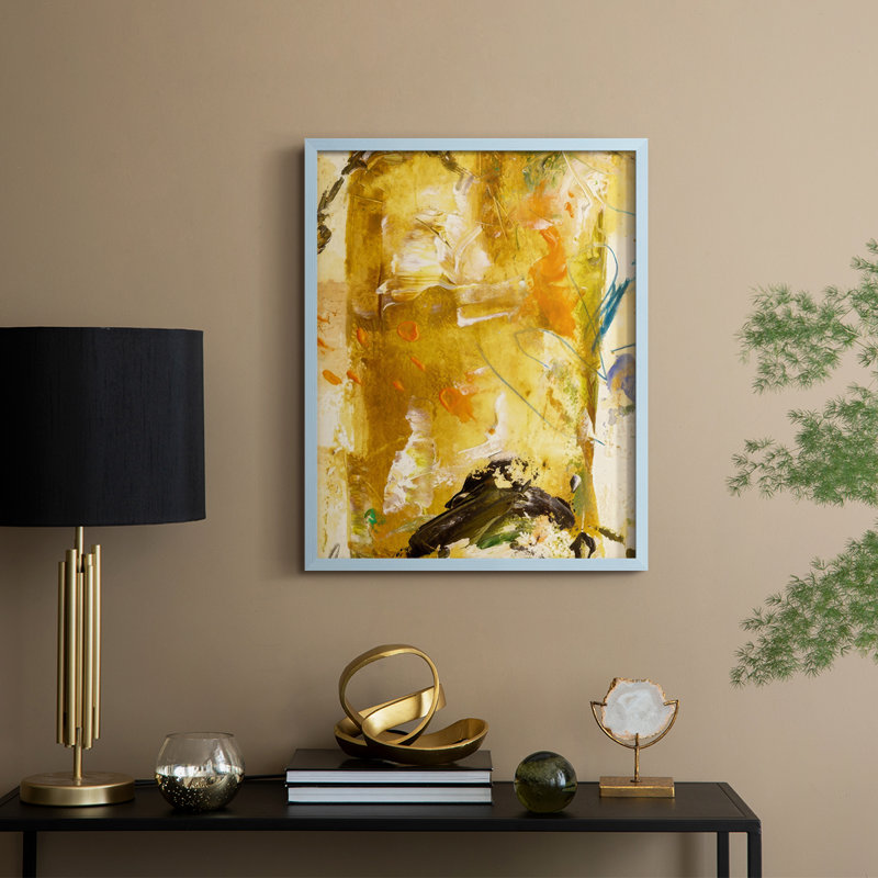 «Blazing Rays II», reproduction encadrée - bois massif, H 30 po x l 24 po, Bleu