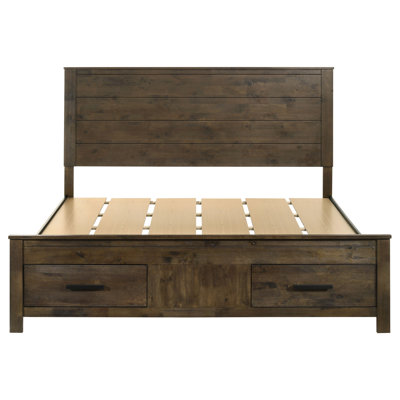 Feliberto Storage Platform Bed in Rustic Golden Brown