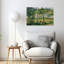 Landscape At Chaponval, 1880 Impressionist Contemporary Cow Horse Architecture Landscape Wall Art Print - Print-134724045