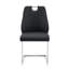 Ensemble de 4 chaises de salle à manger modernes - Cuir d'unité centrale avec maille dorée et anneau argenté, dossier haut-1088422020