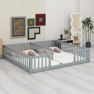 Double Floor Bed With Fence, Guardrails