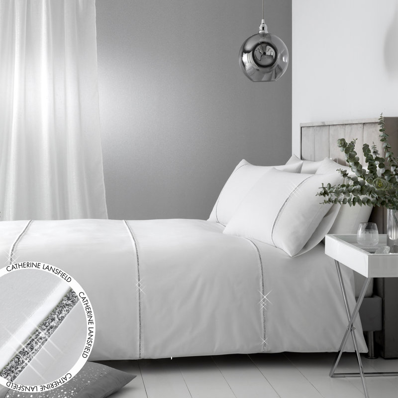 Sparkle Bands Duvet Cover Set with Pillowcases, Single - 1 Standard Pillowcase