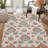 Floral Machine Washable Rug with Rubber Backing for Living Room Vintage Non-Slip Dining Room Rug Easy-Cleaning Floor Carpet for Bedroom-155884359