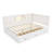 L-Shaped Wooden Bed Frame with Drawer, Bookcase, and Ample Storage, Perfect for Modern and Functional Bedrooms.