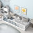 Giezi Kids Twin Floor Platform Bed with Fence-1610654532-1658144479