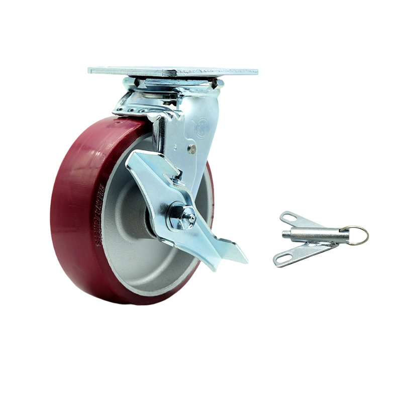 Polyuréthane sur roulettes en aluminium