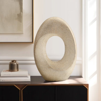 Stoneware Ceramic Decorative Object with Modern Sculptural Design