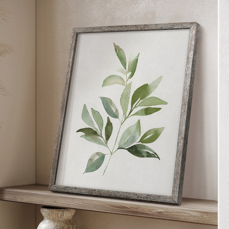 «Fresh Leaf Montage II», reproduction encadrée - bois massif 49518, H 30 po x l 24 po