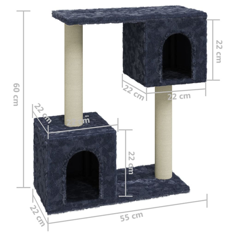 Clintonpark 60cm H Cat Tree, Dark Grey
