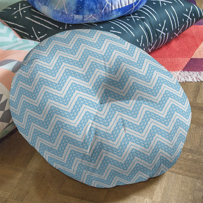 Coussin Rhonda Cheval, 26 po x 26 po, Sarcelle clair / blanc