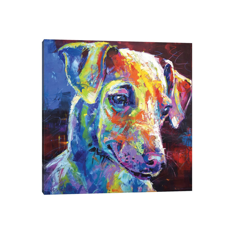 Greyhound Puppy by Jos Coufreur - Wrapped Canvas Gallery-Wrapped Canvas Giclée, 45.72 cm H x 45.72 cm W