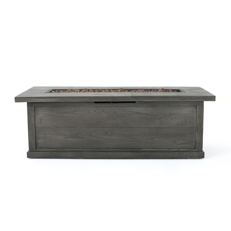 Foyer en béton au propane de 56 po, 50 000, finition en bois gris - créez un décor extérieur confortable dans votre patio x 26,44 po