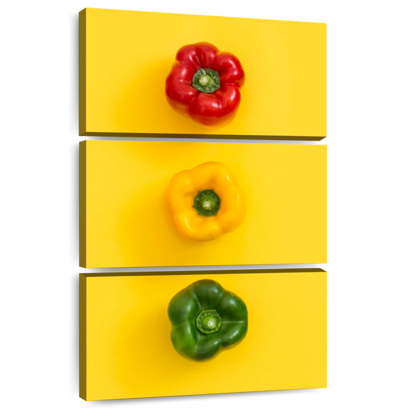 Yarlin Colorful Bell Peppers, 65" H x 42" W