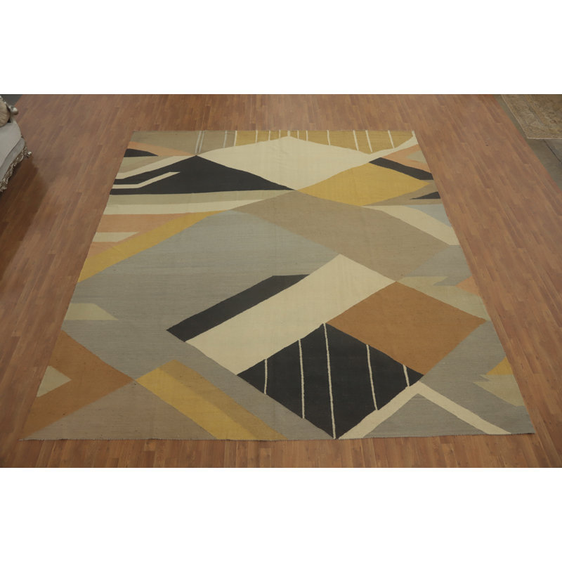 Vegetable Dye Kilim Modern Large Rug 13x14