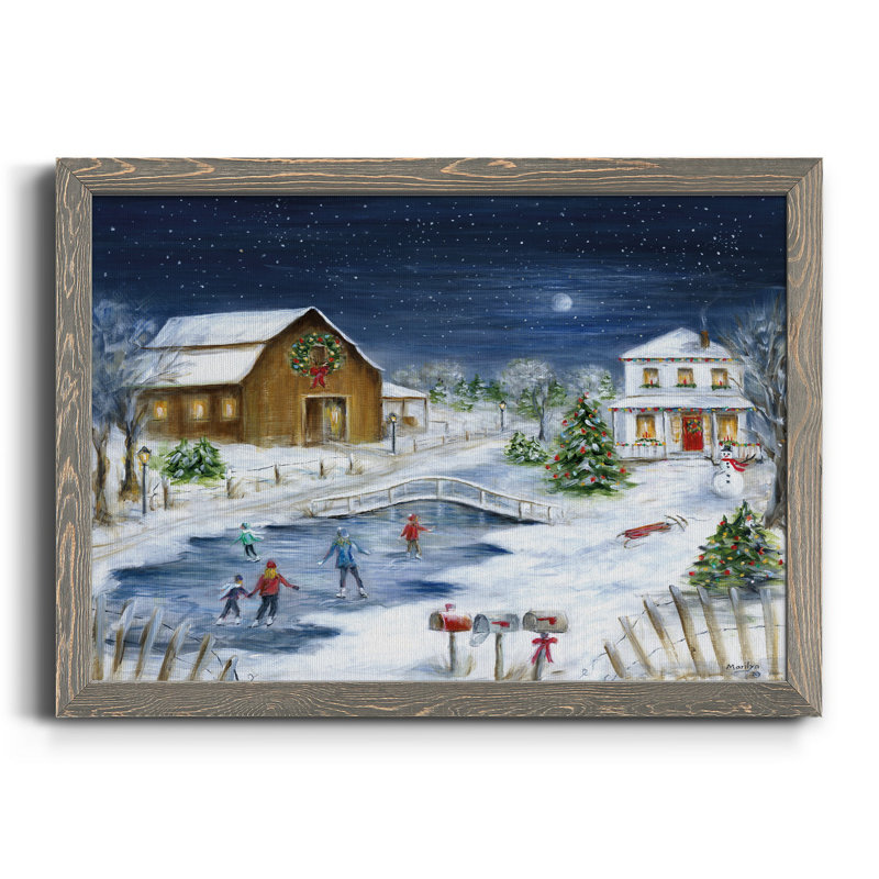 Winter Wonderland - reproduction d'art sur toile, H 31,5 po x l 23,5 po x P 1,5 po, Gris