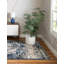 Tapis bleu / beige à motif abstrait Tucson-965752873