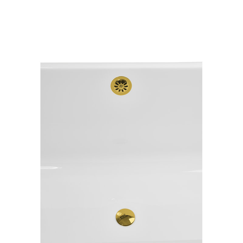 71" Streamline Clawfoot Tub,Tray,Drain and Clawfeet, Oil Bronze, Polished Gold