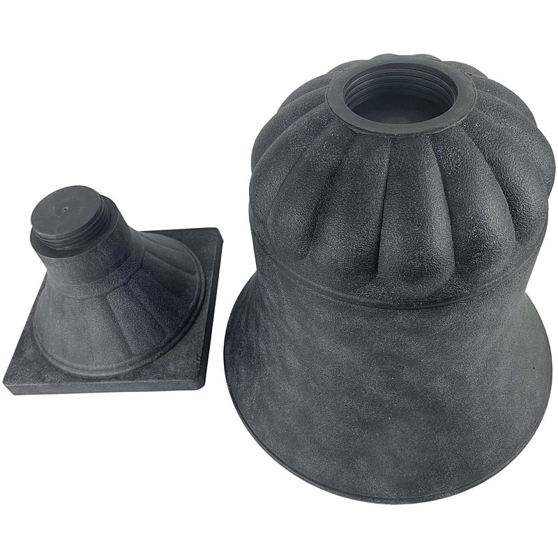 Winston 16 Inch Black Resin Outdoor Urn Planter