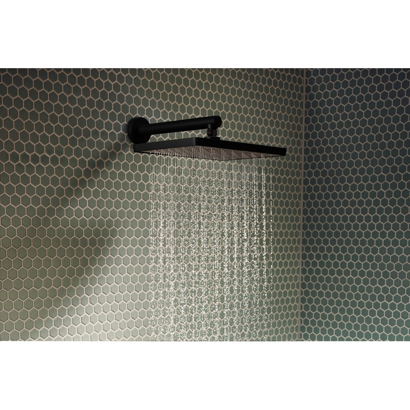 Tuyau de douche hansgrohe Activera Q 290 x 180, 2,5 gallons par minute, noir mat