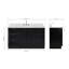 Ensemble de meuble-lavabo simple 60 po en bois massif avec plateau en quartz Carrara noir de 1,5 po Haun-887759777-887759788-887759778