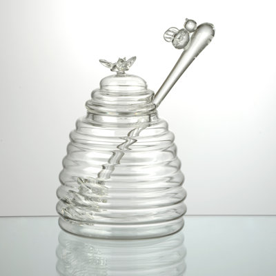 Glass Honey Pot