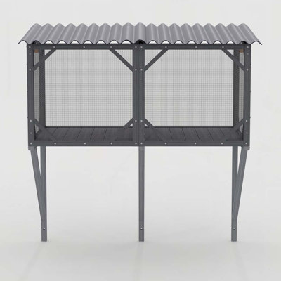 Cat Window Box, 43.3" Catio Outdoor Cat Enclosure with Bug Proof Net for Sunbathing, Napping & Viewing, Window Perch for Large Indoor Cats - All Weather Use, Cat Cage