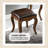 39.37"American-style brown solid wood dressing table with a mirror