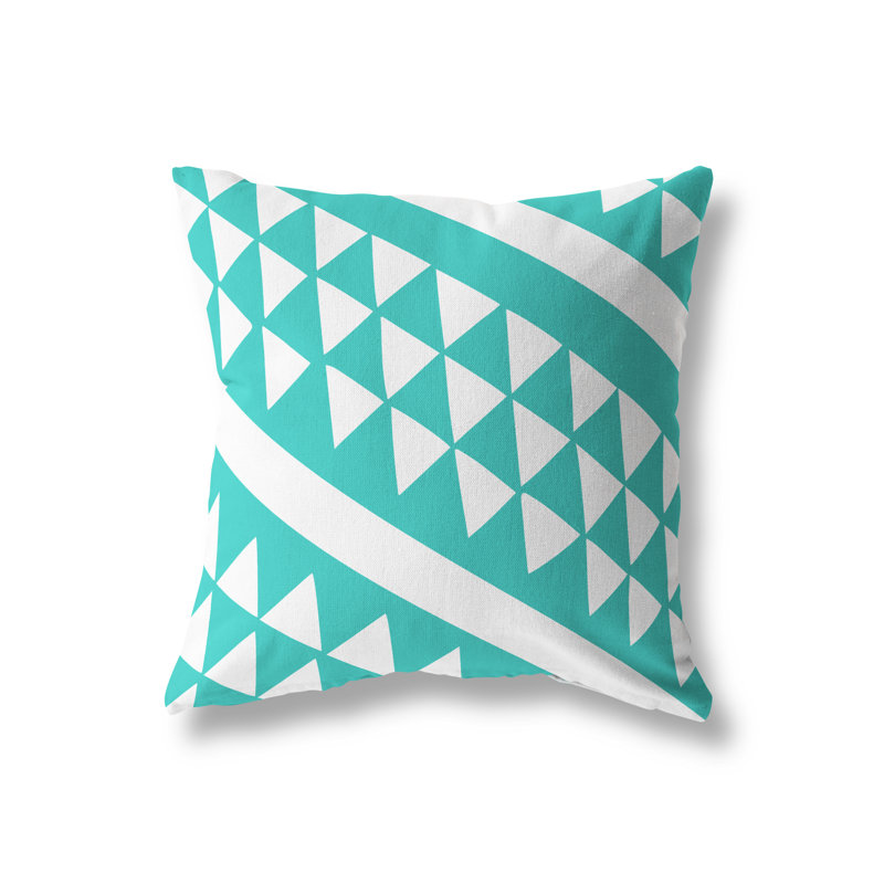 Housse de coussin d'extérieur carré et insert, L 15 po x H 15 po, Menthe