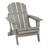 Oversized Embossed Wooden Folding Adirondack Chair with Pre-Assembled Comfort