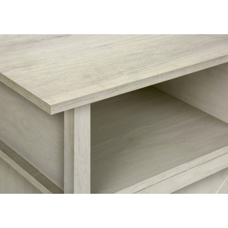 Transitional Accent Table with Storage and Space-Saving Design