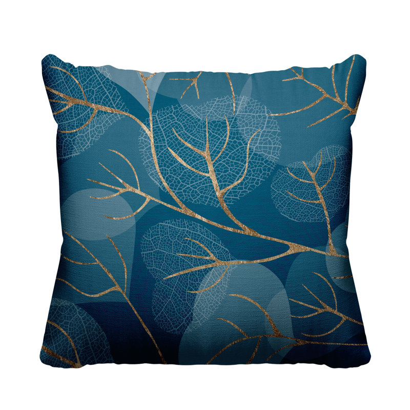 Coussin décoratif intérieur / extérieur Baka Leafs, 19 po x l 19 po, H 15 po x l 15 po