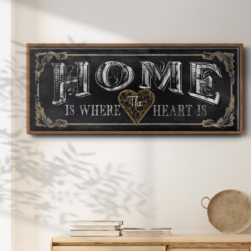 Home- Framed Canvas, 8" H x 20" W