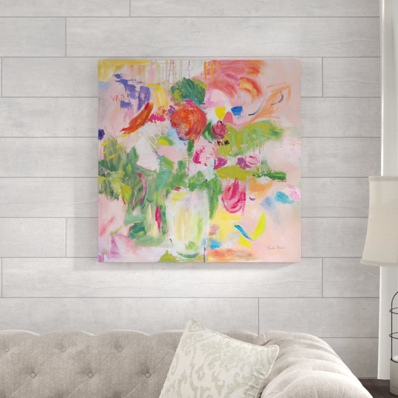Pink Impressionism by Farida Zaman - Wrapped Canvas Painting, 76cm H x 76cm W