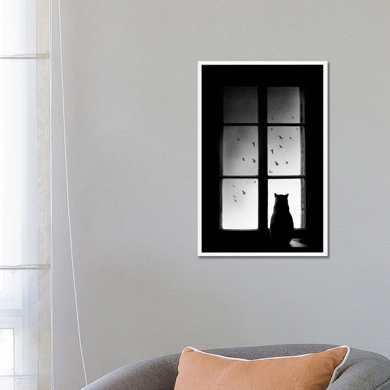 Winter Is Coming by Mario Pucic - Print on Canvas, 66.04cm H x 45.72cm W x 3.81cm D, White Floater Framed