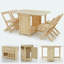 Ensemble de table de salle à manger en bois massif et de 4 chaises From the Tree Furniture