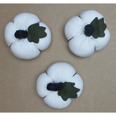 F White Mini Pumpkins Set Of 3