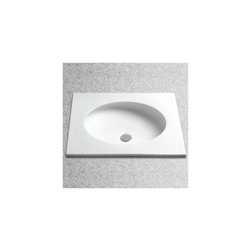 Curva® Vitreous China Circular Undermount Bathroom Sink with Overflow, Sedona Beige
