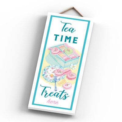 Tea Time Treats Here Baking Themed Wooden Plaque Wall Décor