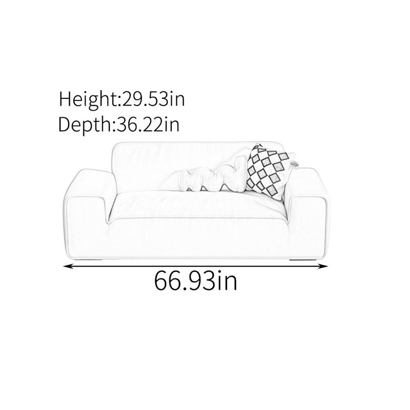 Cream style simple sofa