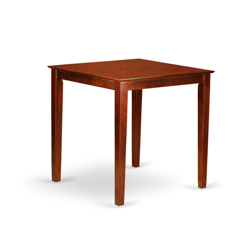 Pub Square Bar Height Counter Table for Small Spaces, Brown, Brown