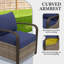 Chaise de patio en osier avec coussins-1057018197