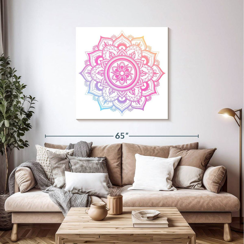 Mandala floral dégradé Kerner, H 39 po x l 39 po