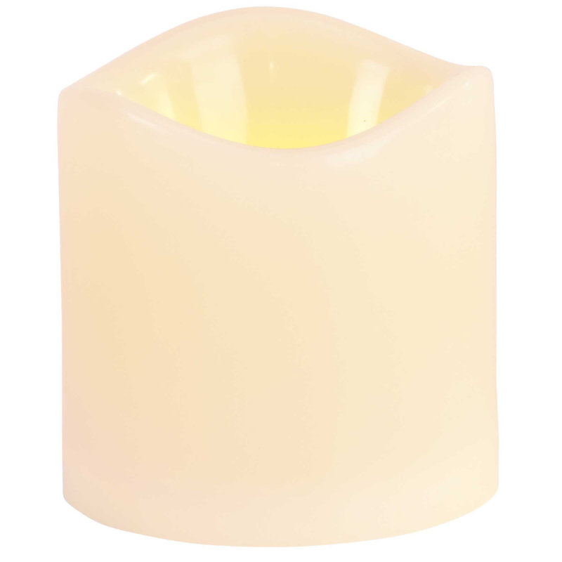 10'' H Glass Tabletop Pillar with Candle Included