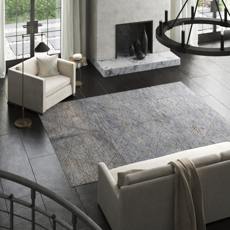 One-of-a-Kind Hand-Knotted High-Quality Gray/Brown Area Rug
